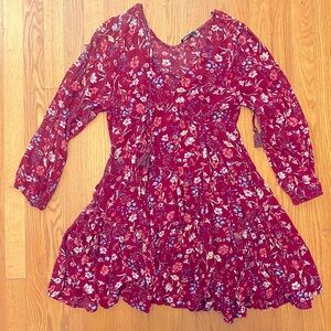 Long sleeve floral dress